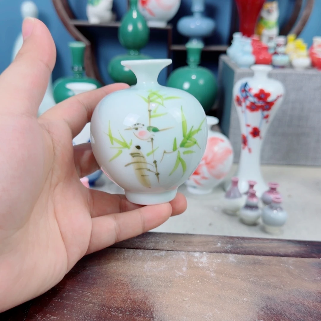 陶瓷手工小花器摆件