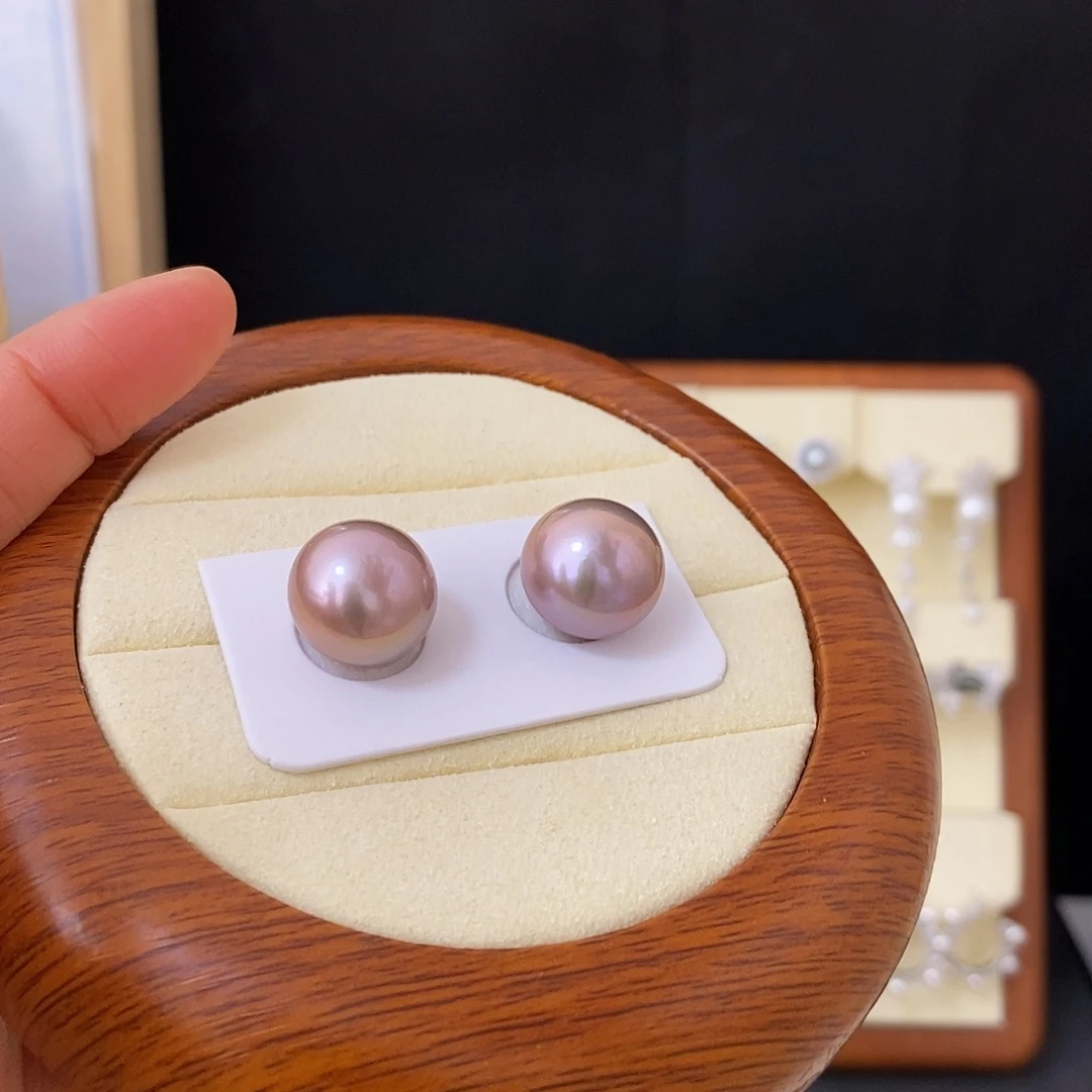 王***逗淡水珍珠耳饰银S925镶嵌