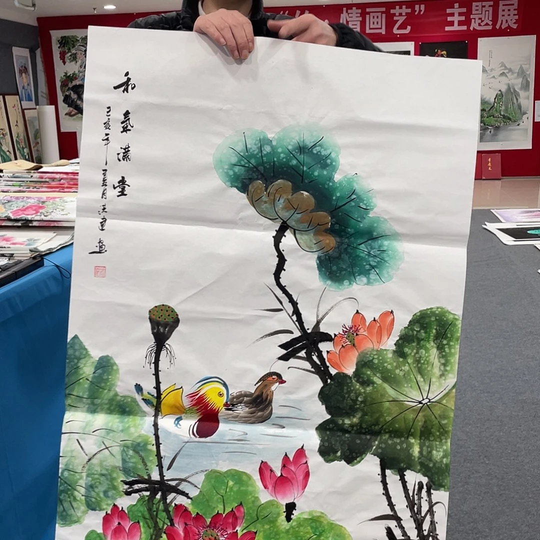 国画今天上午国画作品展示