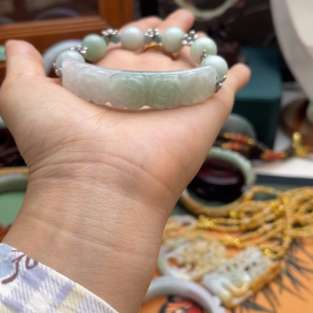 翡翠未镶嵌手链手链