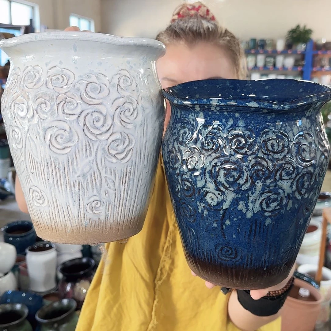 紫砂花盆高22口18