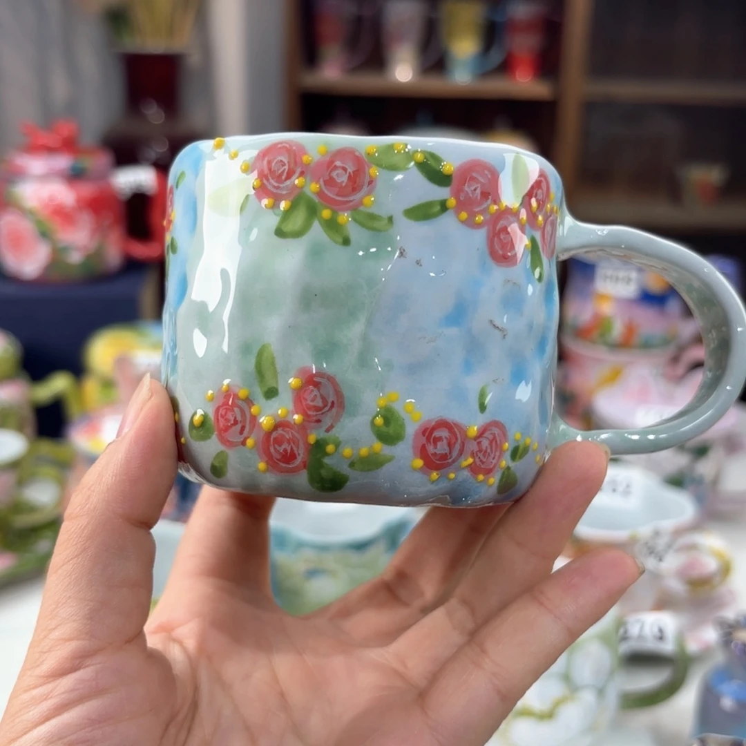 景德镇手绘高温釉下彩陶瓷茶具
