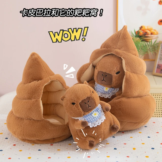 粑粑窝卡皮巴拉公仔水豚鼠小窝毛绒玩具布娃娃男女生搞怪礼物儿童