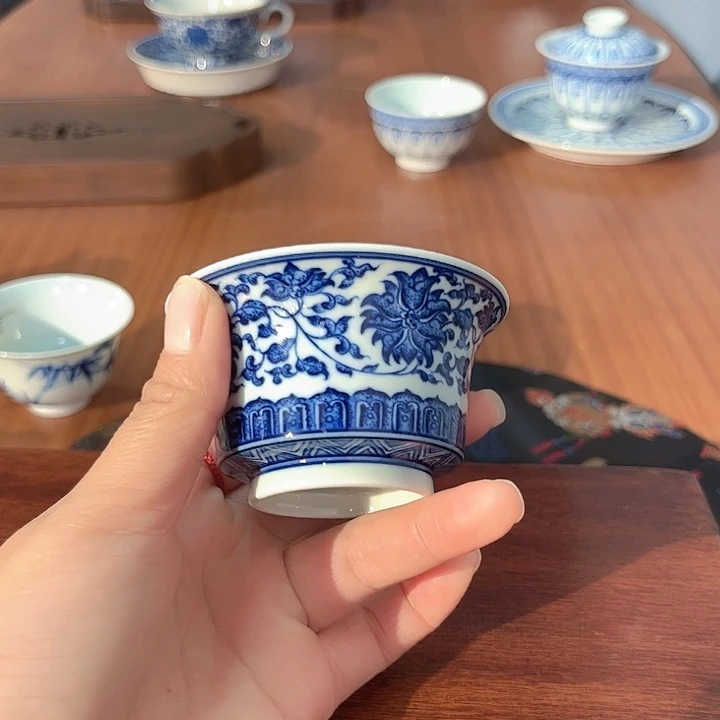 镹曰陶柴窑手工手绘青花