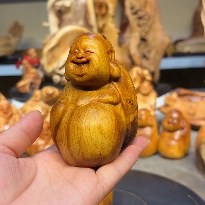 柏木太行崖柏弥勒佛