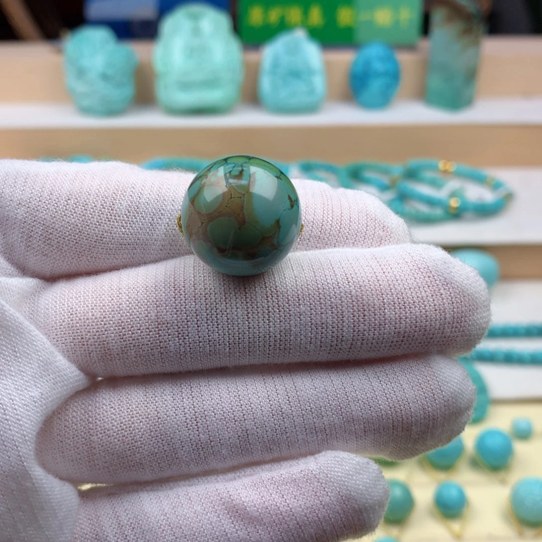 绿松石未镶嵌珠宝奇石18mm