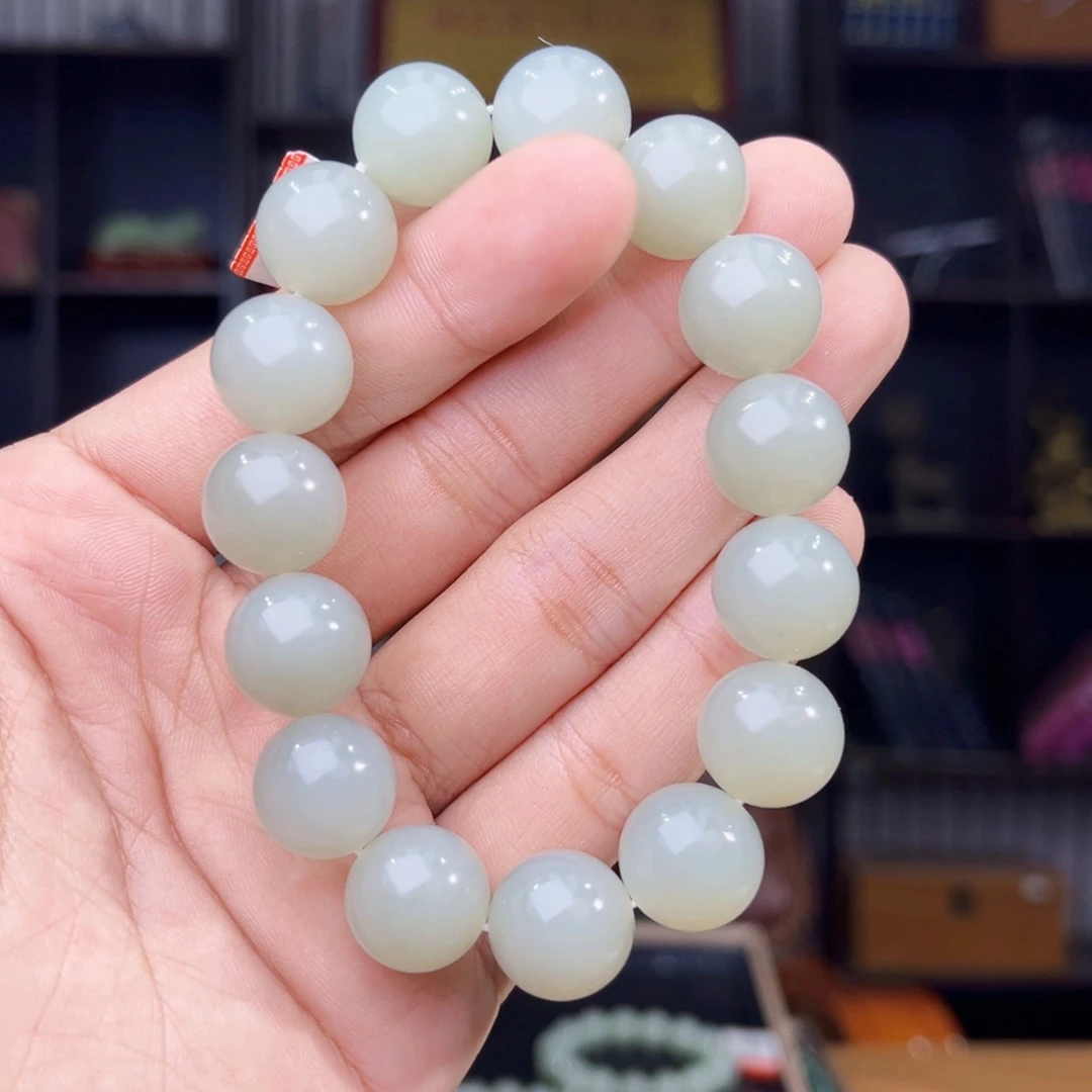 和田玉未镶嵌手串天然和田玉新疆且末山流水料卡14