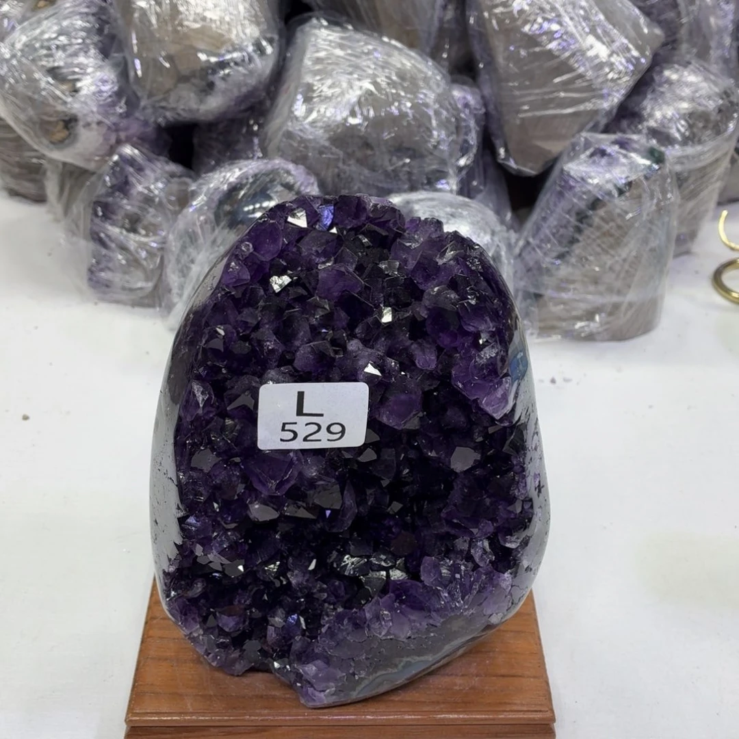 水晶未镶嵌摆件天然紫水晶