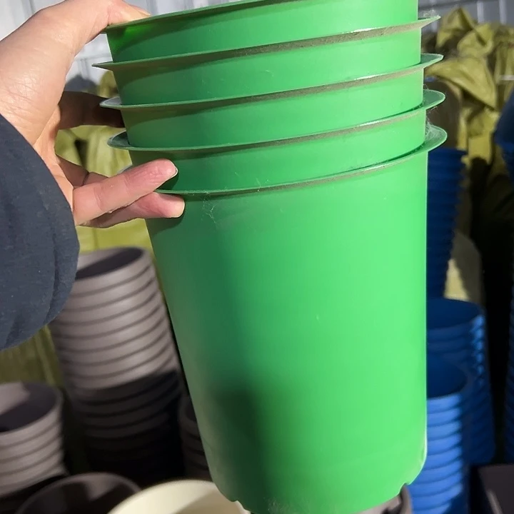 微瑕绿色21外径22高5个盆