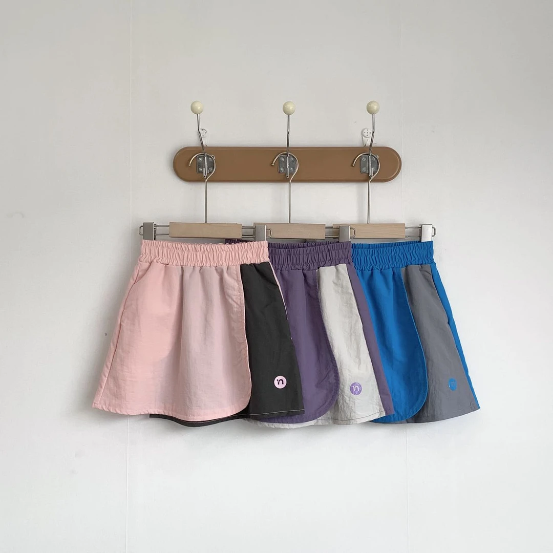 裙裤休闲简约纯色撞色女童夏季儿童时尚百搭运动运动潮流S9066