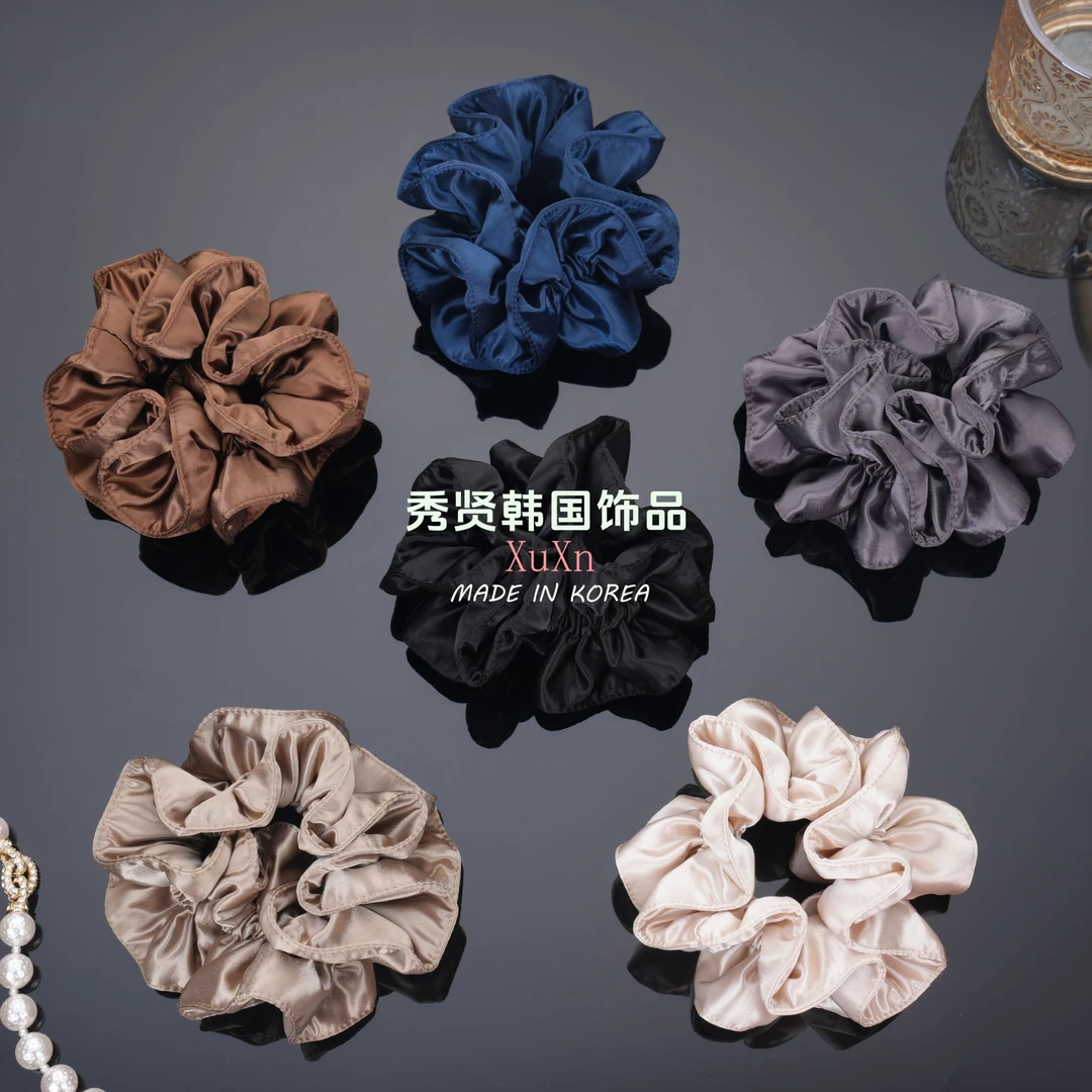 韩国布艺水光缎大肠发圈气质百搭法式简约优雅时尚秋冬韩版ins