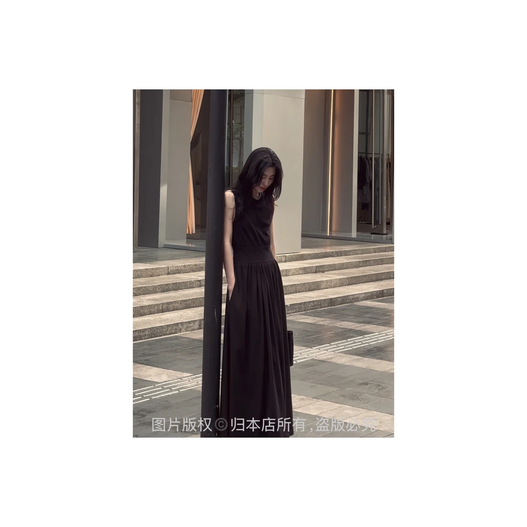 【XILA】优质100%有机棉立裁版型收腰连衣裙显瘦