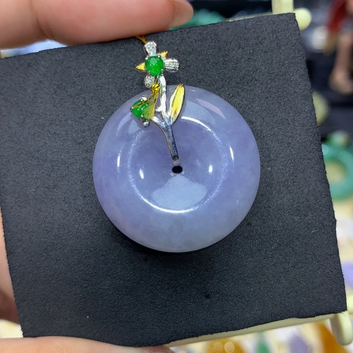 18K金镶嵌手链翡翠翡翠