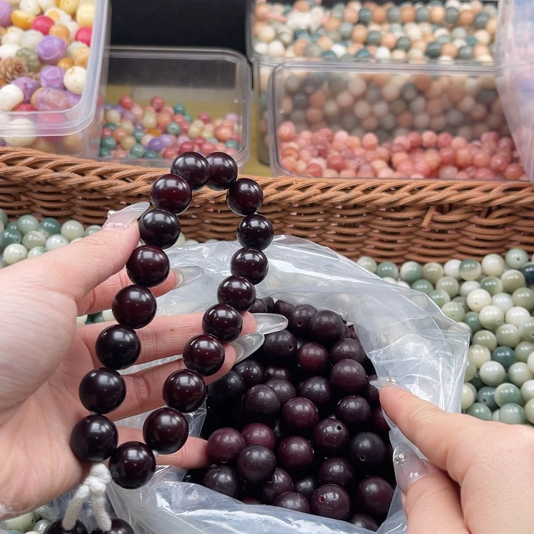 白玉菩提吊坠b微瑕15mm/50+20颗