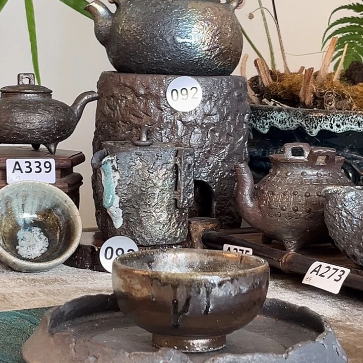 非比柴烧侘寂风窑宝金杯柴烧柴烧柴烧