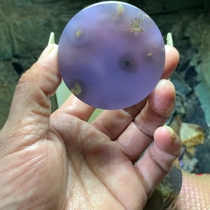 紫***蓝定制玛瑙天然玛瑙子母扣