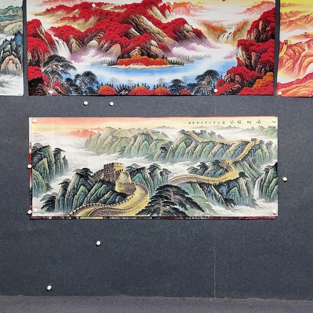 国画小八尺长城一副