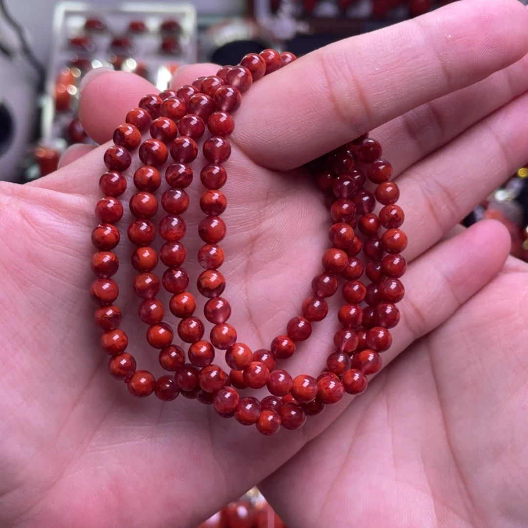 【闪购商品】未镶嵌5mm火焰纹多圈南红玛瑙快*妞