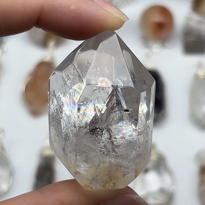 未镶嵌颈饰水晶爆彩闪灵钻手握/摆件48mm+