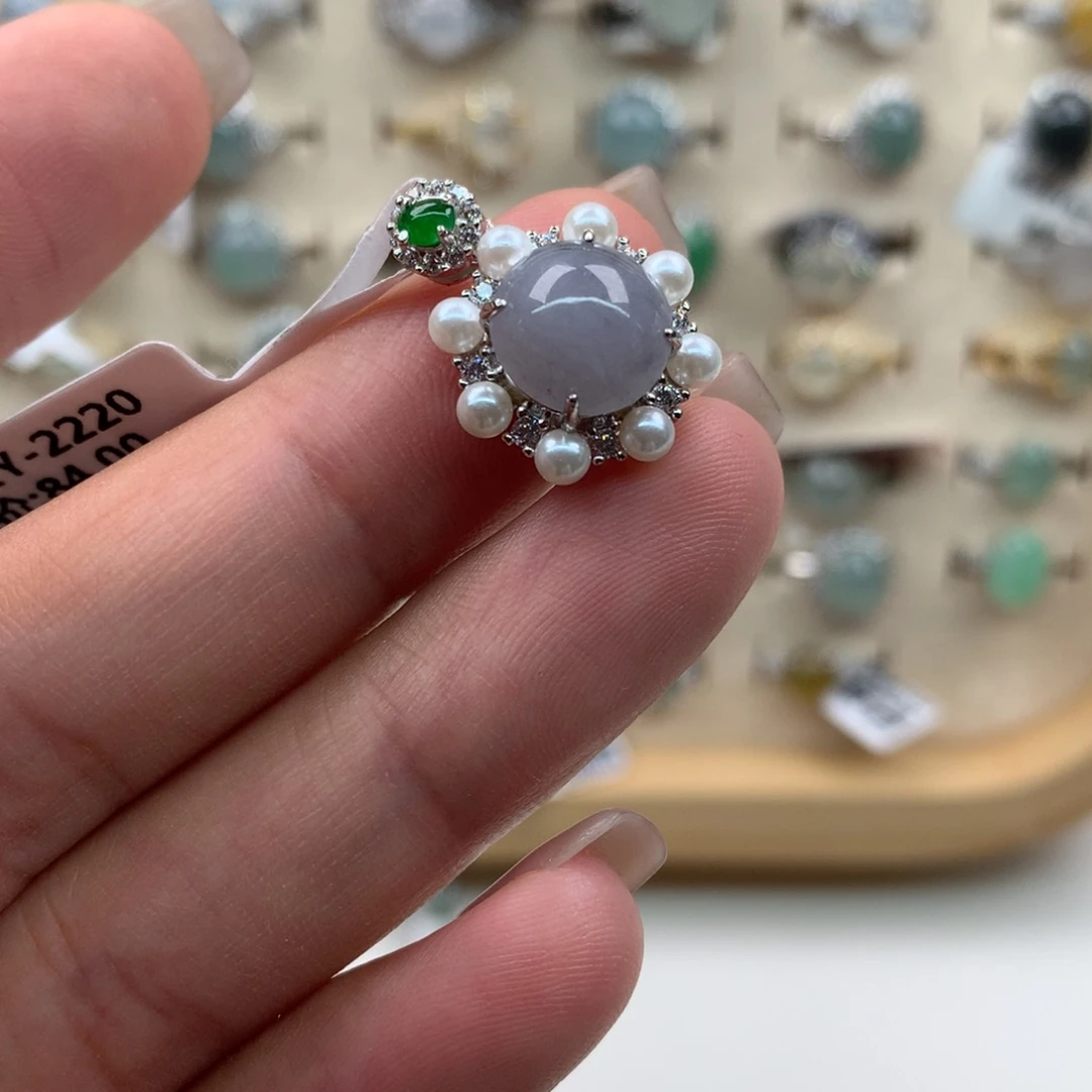 翡翠银S925镶嵌吊坠(不含链)吊坠