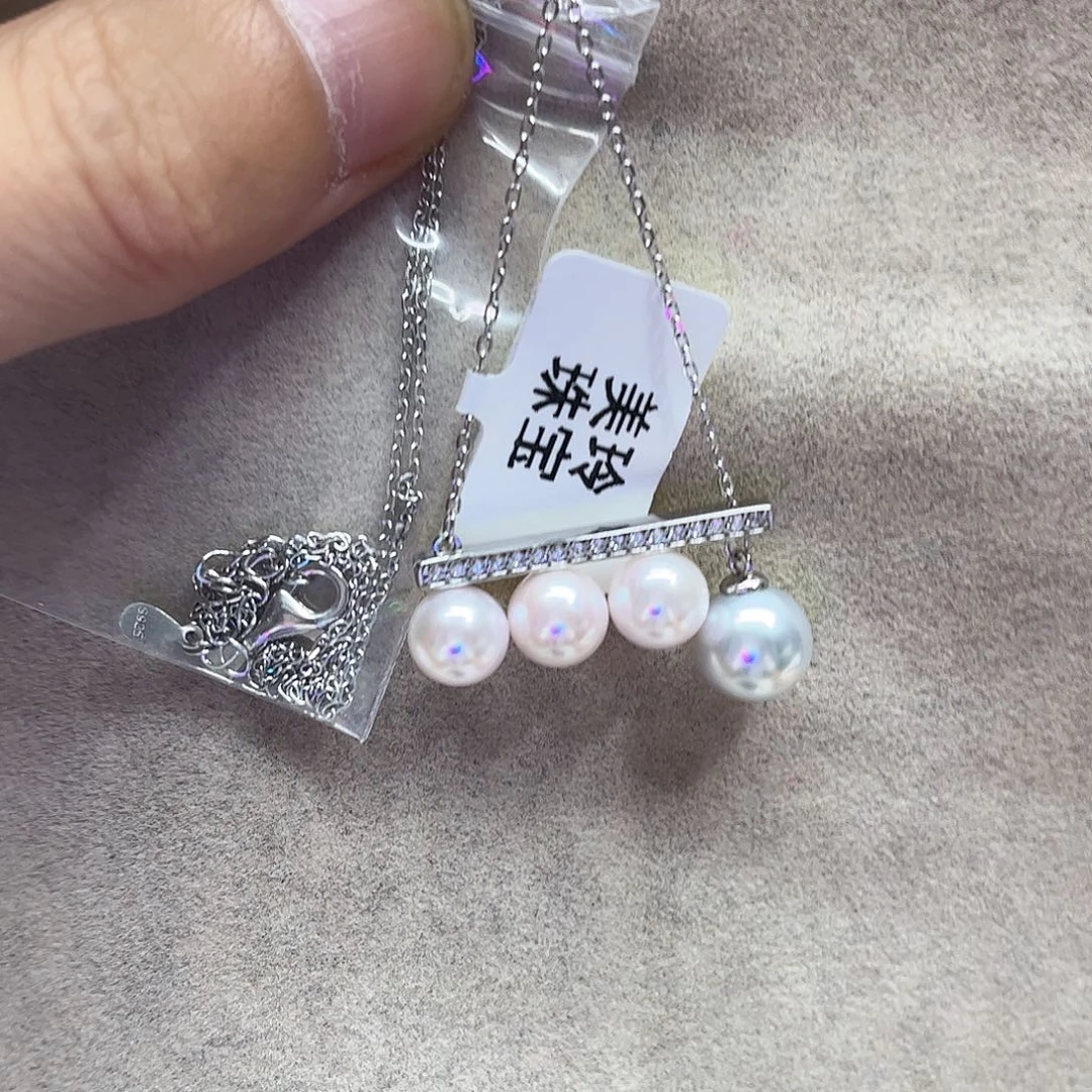 颈饰银S925镶嵌海水珍珠