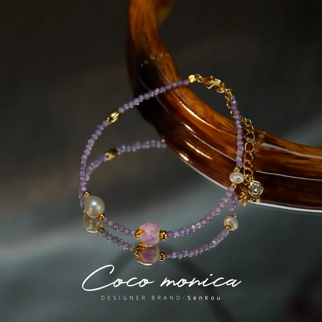 【小霞珠宝】水晶手串手链轻奢饰品珠宝串珠单圈 WE616