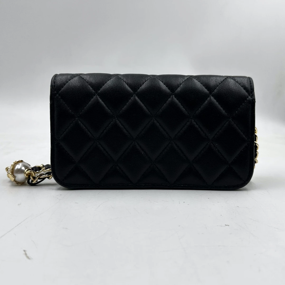 LQ-权志龙同款-爆款小香风钱包-黑色17cm-0477