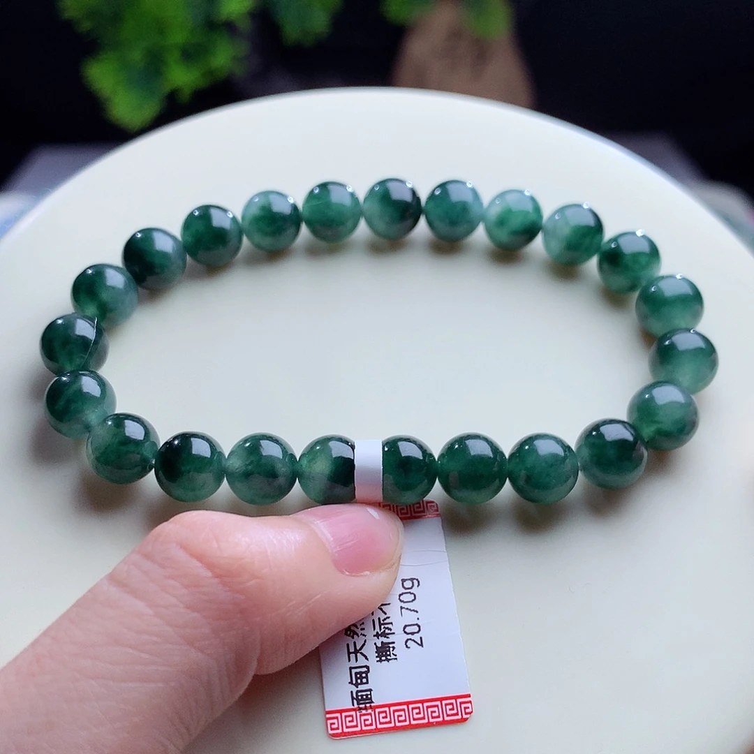 翡翠未镶嵌手串卡8