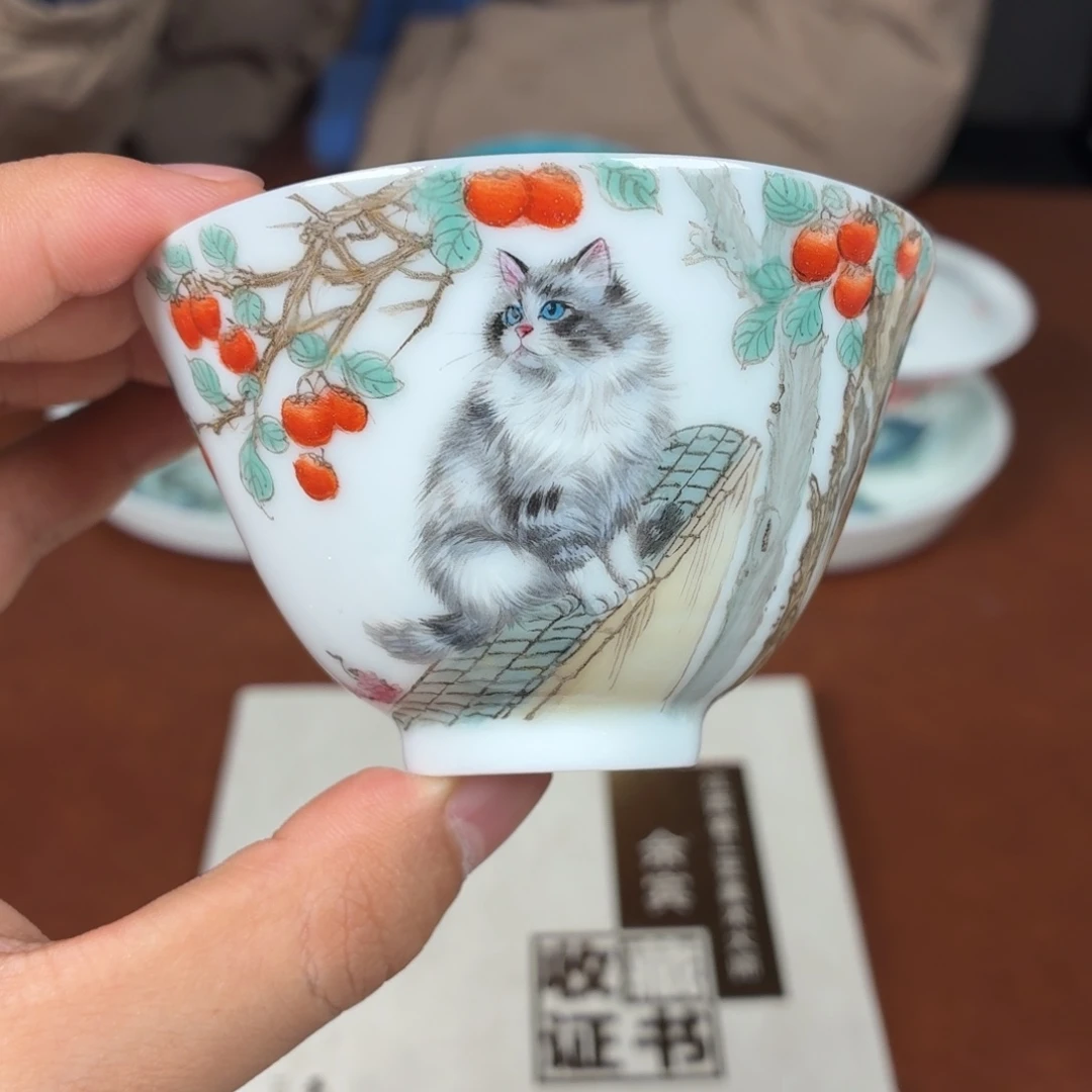 杯子瓷瓷姑娘景德镇陶瓷艺术