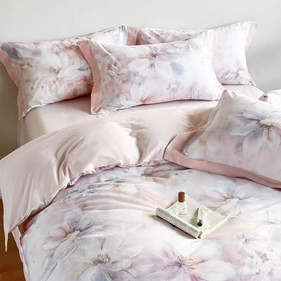 轻奢高级感植物花卉四件套高颜值时尚家居床上用品四件套P-N80