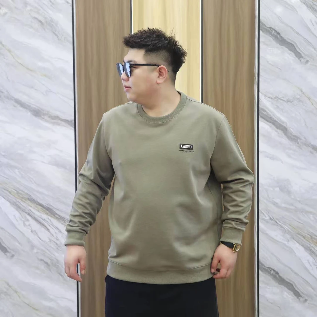 大码男装 秋季简约 百搭 胸标卫衣72695