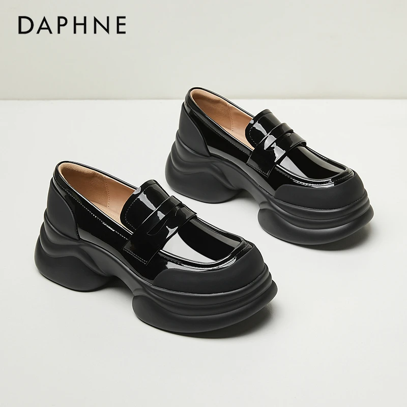 达芙妮厚底乐福鞋女鞋2025新款女士单鞋秋季爆款鞋子英伦风小皮鞋