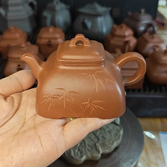 紫砂茶壶四方弧棱