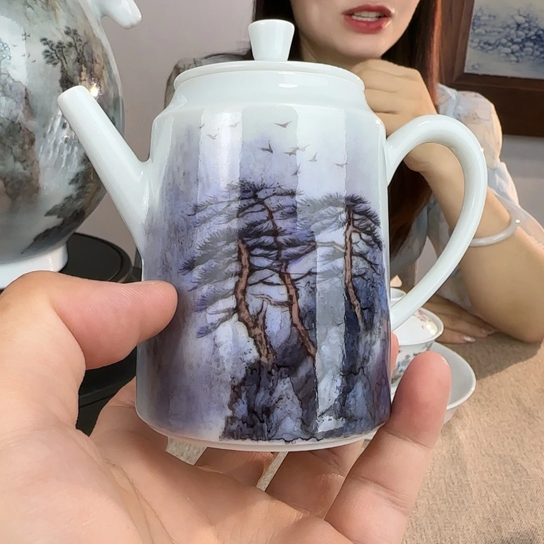 瓷片精品手绘壶陶瓷