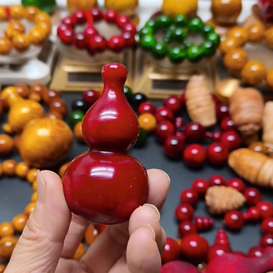 开***哥松木琥珀木手把件葫芦4.2尺寸