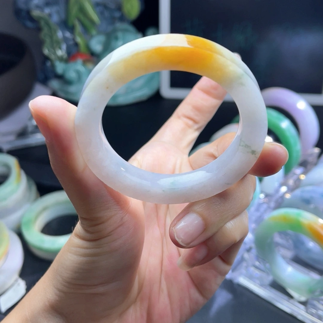 未镶嵌天然翡翠手镯定制定制翡翠