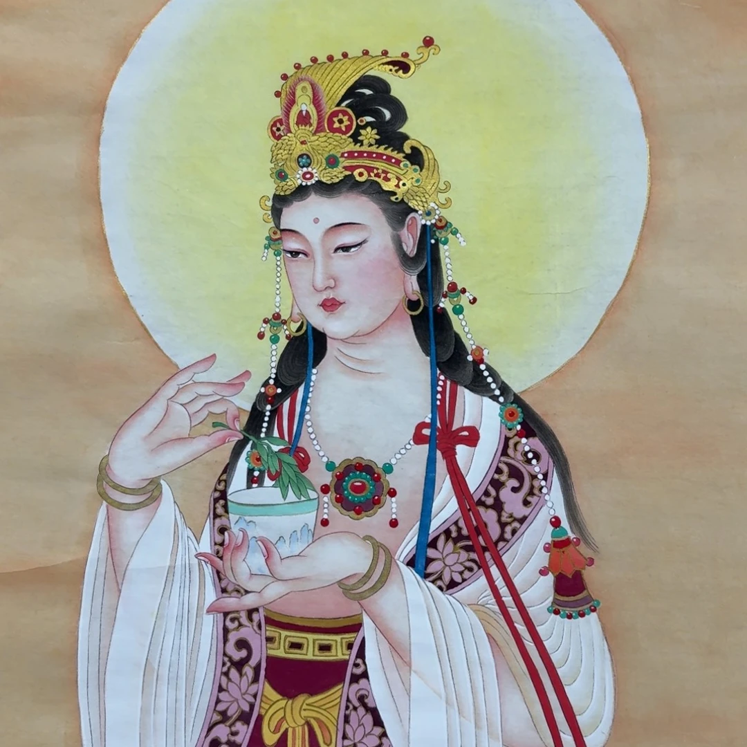 尘***柯国画四尺尺寸70X140纯手绘作品