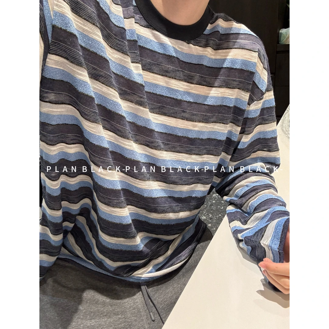 RICH陈发财【复古条纹】面料很高级！美式复古条纹控单品T恤8021