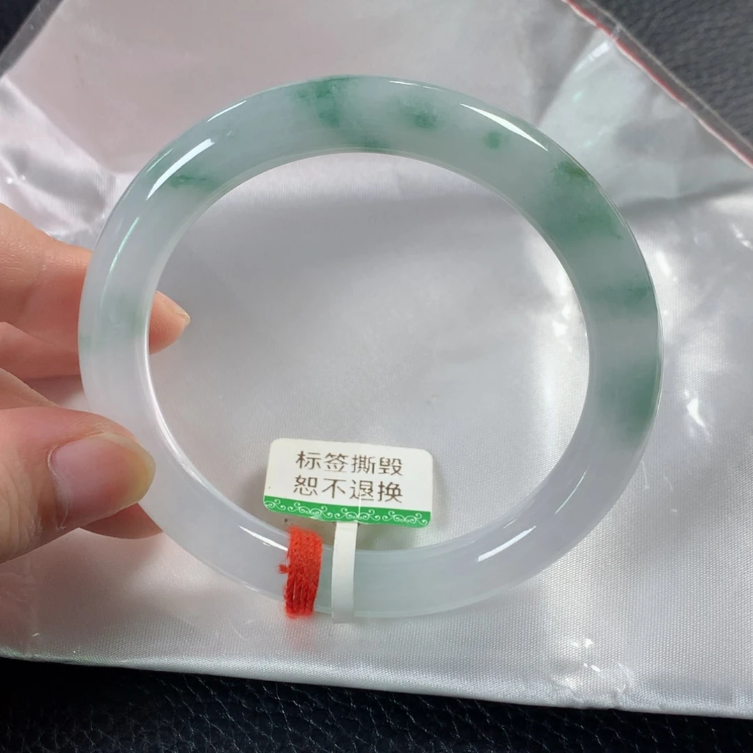 翡翠手镯未镶嵌缅甸天然翡翠手镯58圈口