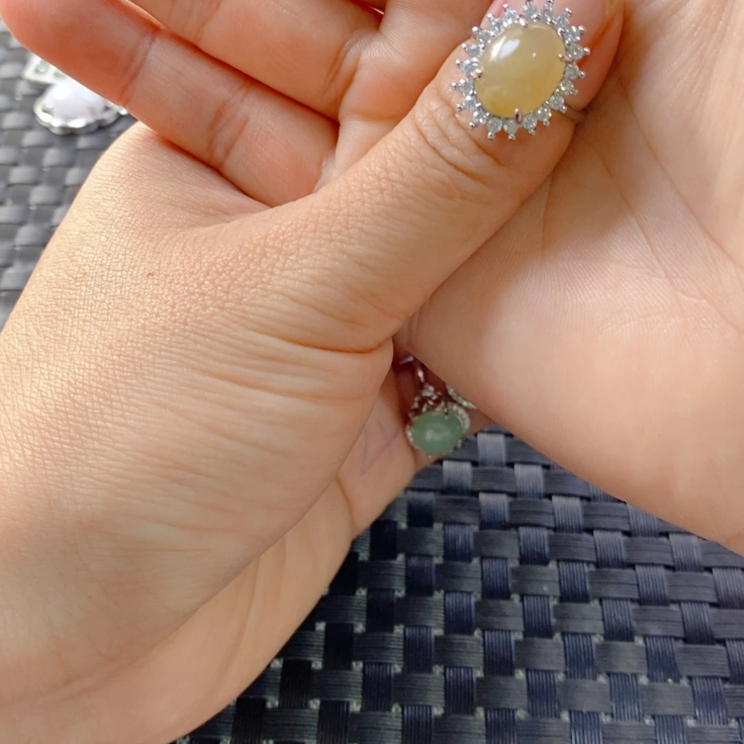糖***果未镶嵌戒指翡翠缅甸