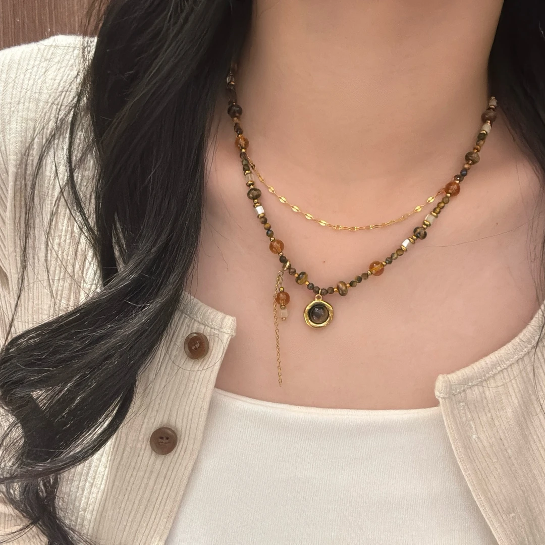 钛钢项链 【琉光】项链女款2025年新款饰品女生复古高级感ins小饰品