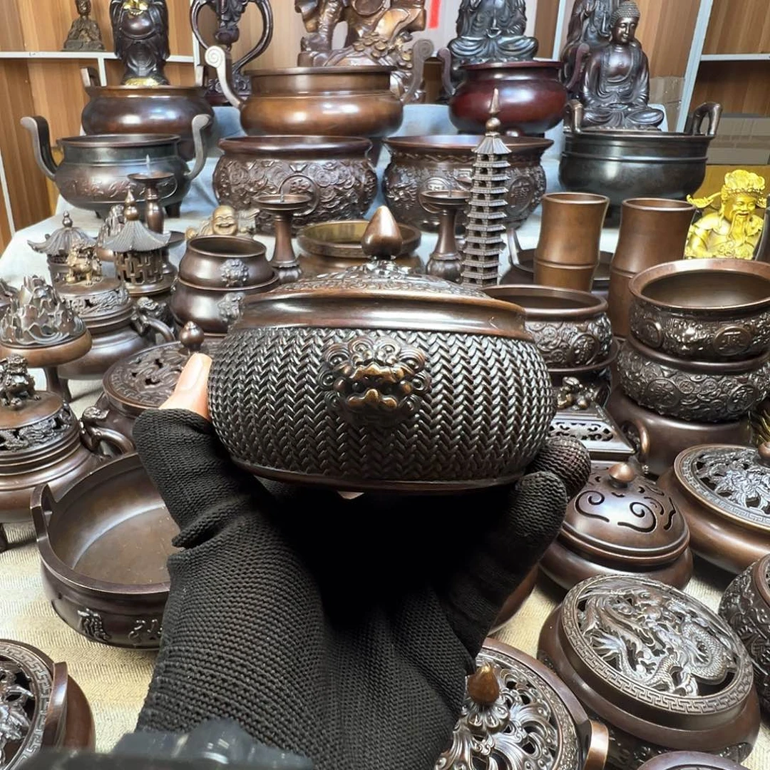 天***行薰香炉铜摆件铜工艺品