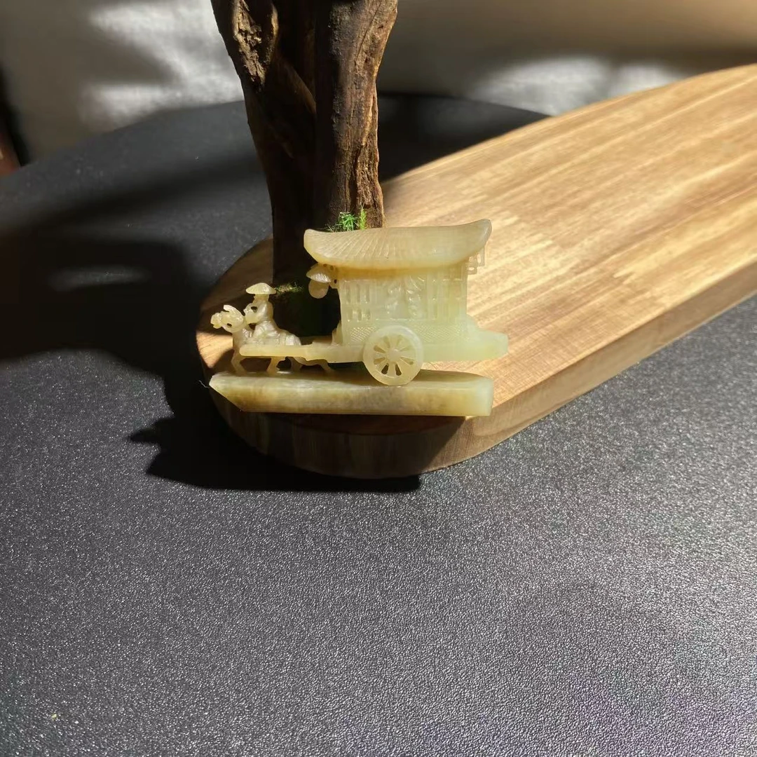 和田玉糖白摆件D009