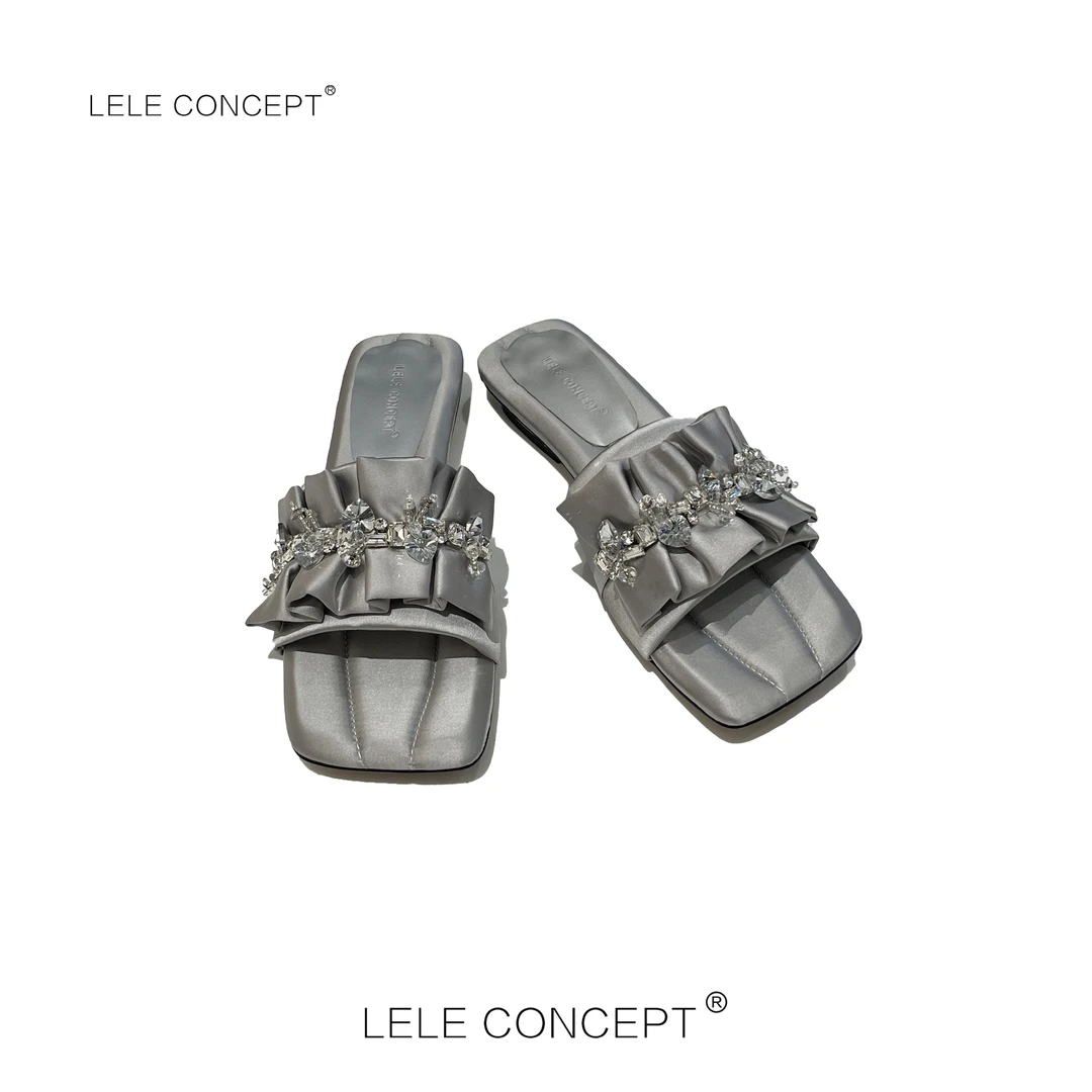 LELE CONCEPT丨设计师百搭真丝布面鞋拖X0201气质