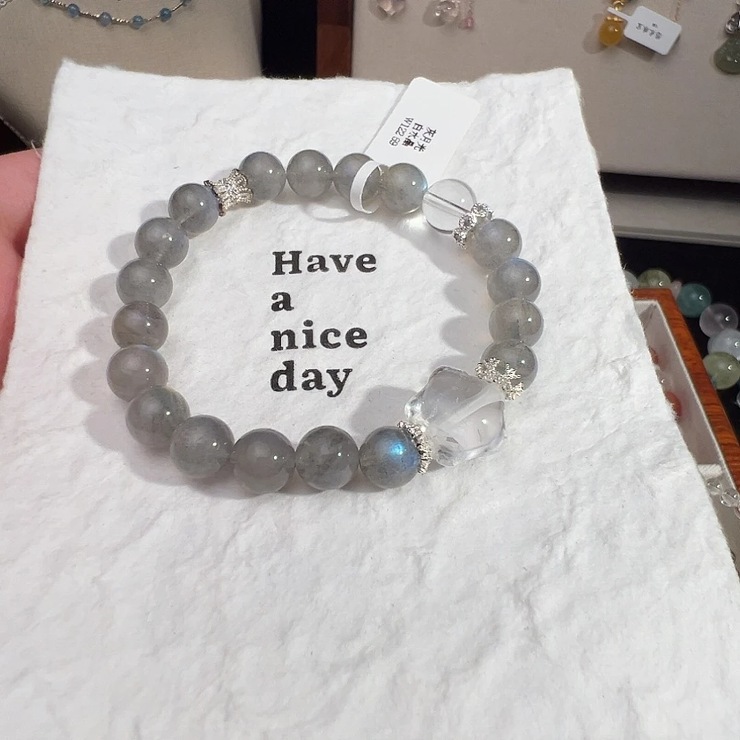 未镶嵌手链水晶高品灰月光