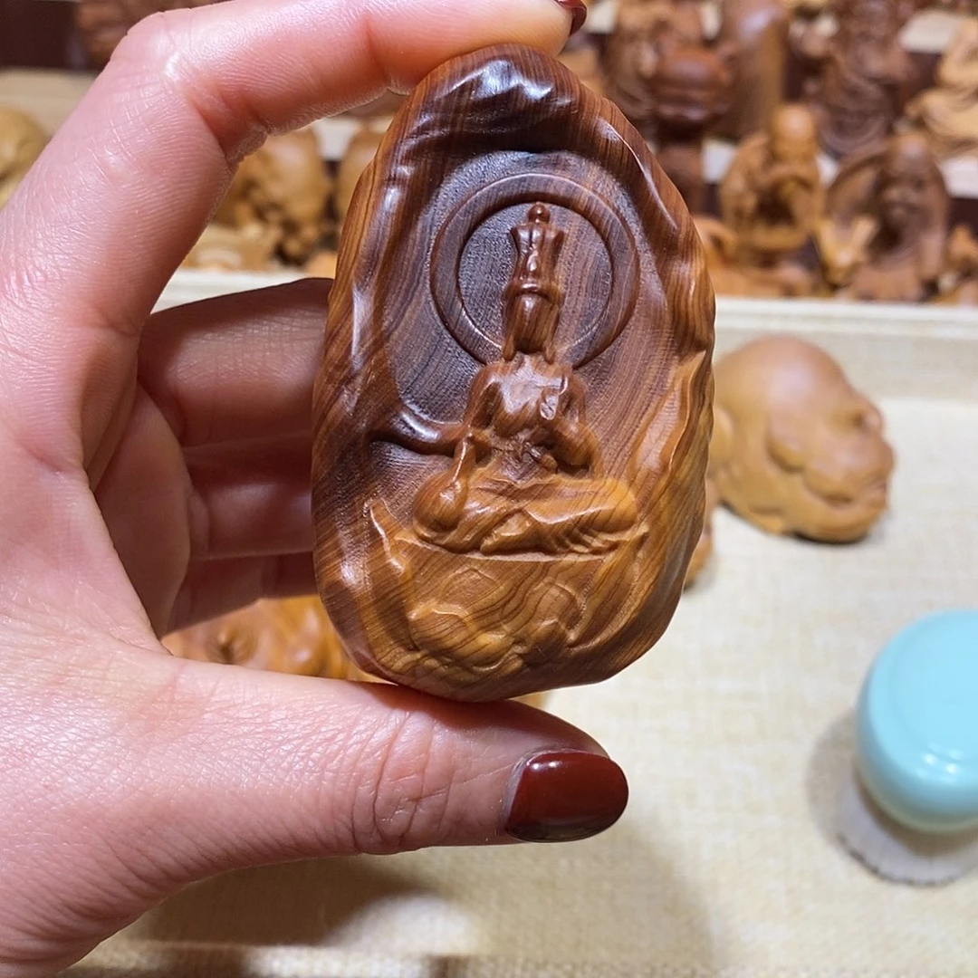 木特****?崖柏手把件，无相佛