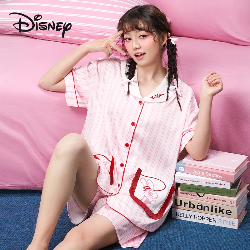 Disney/迪士尼疯狂动物城联名家居服夏季可爱甜美风女款睡衣套装