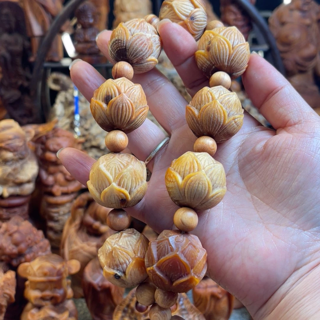 松木（琥珀木）其他瑕莲花手持