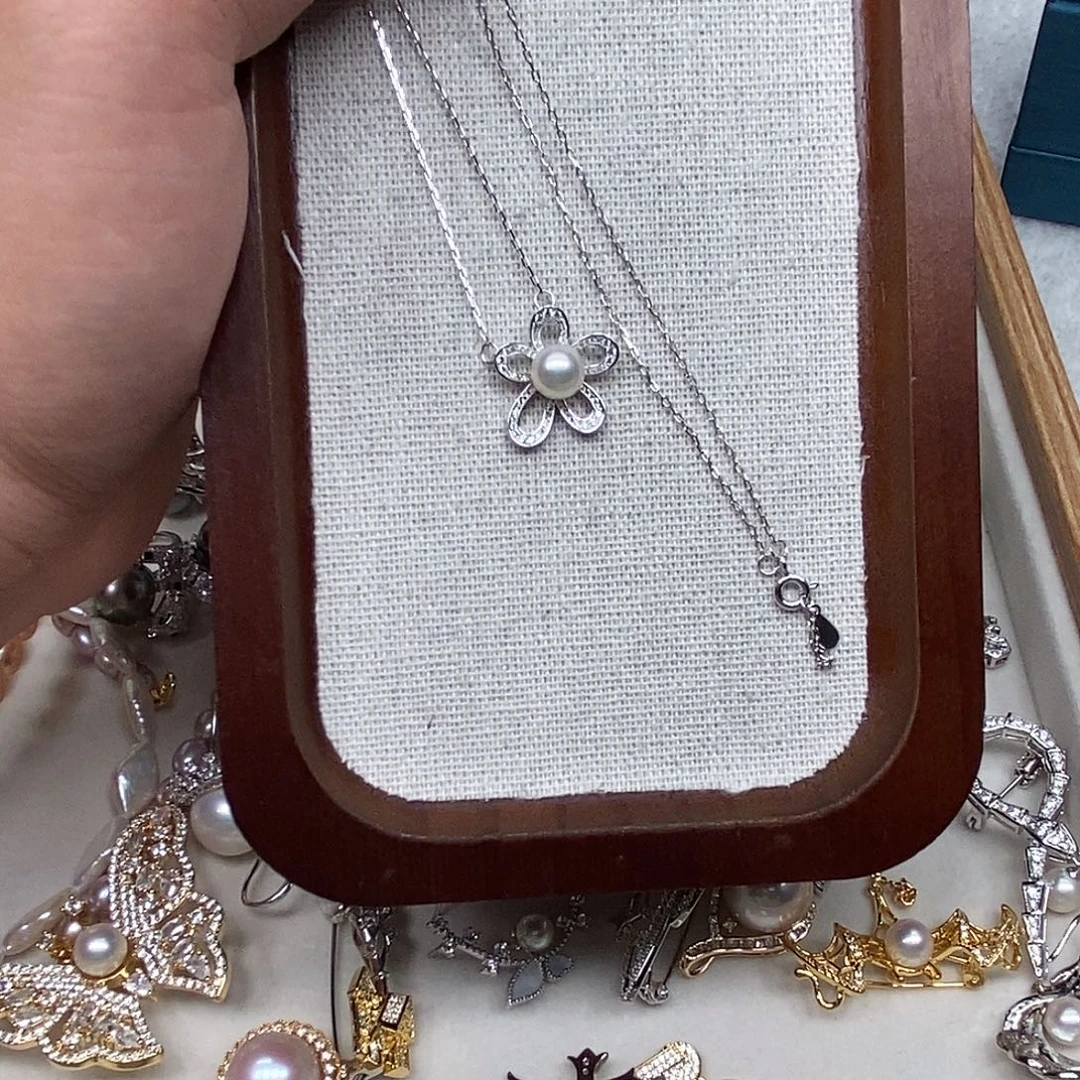 套链海水珍珠银S925镶嵌