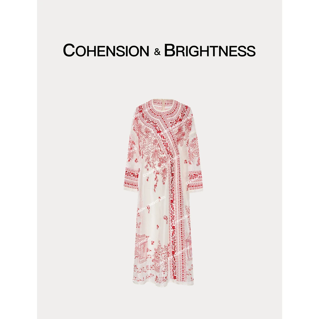 凝慧【江南春景】国风重工刺绣钉珠桑蚕丝外套汉服LR020